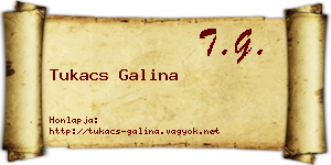 Tukacs Galina névjegykártya